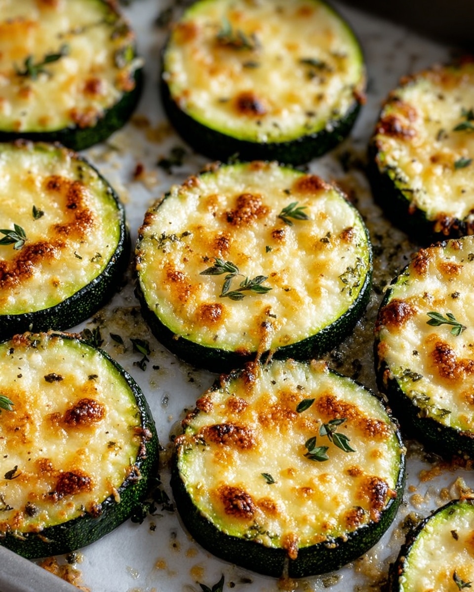 A white plate with about two layers of round, crispy zucchini slices stacked on it. Each slice has a golden brown crust with melted cheese and sprinkled breadcrumbs, showing some green zucchini skin on edges. Small green herb leaves are scattered on top of the zucchini. In the background, there are two small white bowls, one with red sauce and the other with white creamy sauce, placed on a white marbled surface. photo taken with an iphone --ar 4:5 --v 7