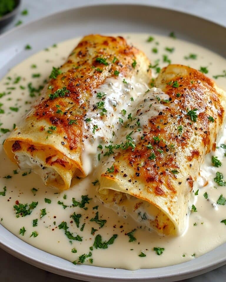 Chicken Alfredo Lasagna Rolls Recipe