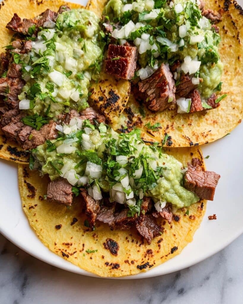 Grilled Steak Tacos with Avocado Salsa Recipe
