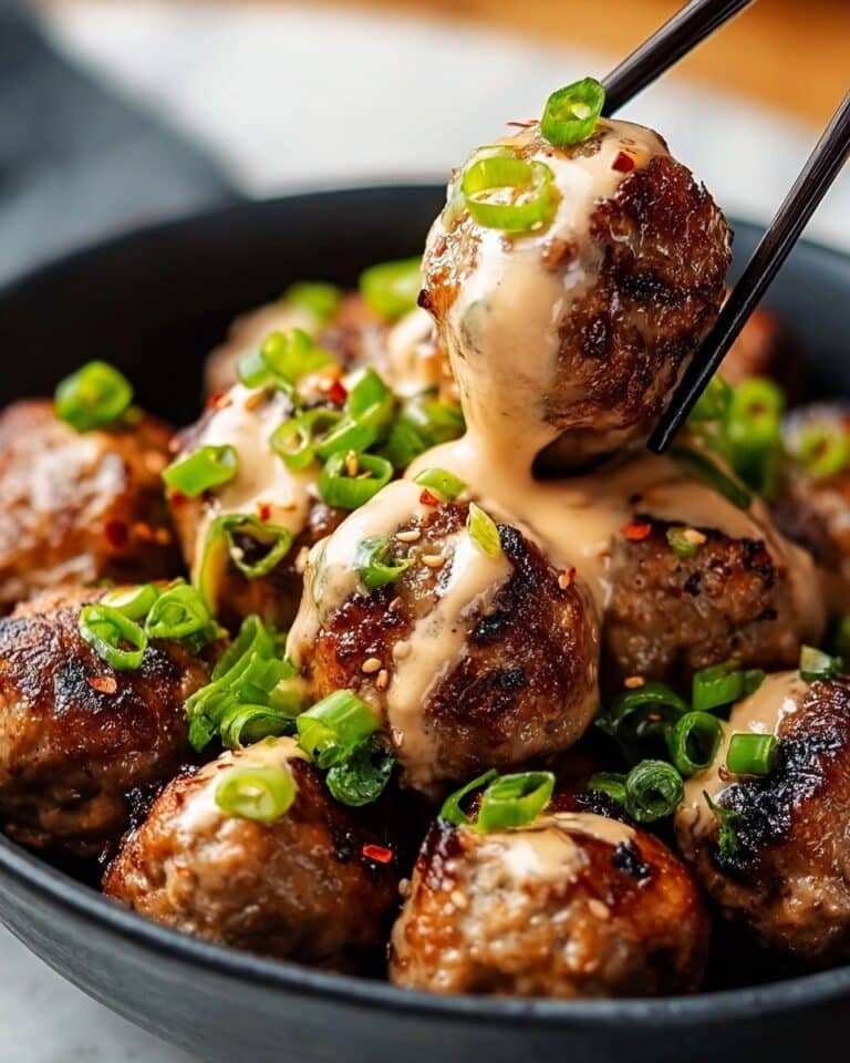 Korean BBQ Meatballs with Spicy Mayo Dip Recipe