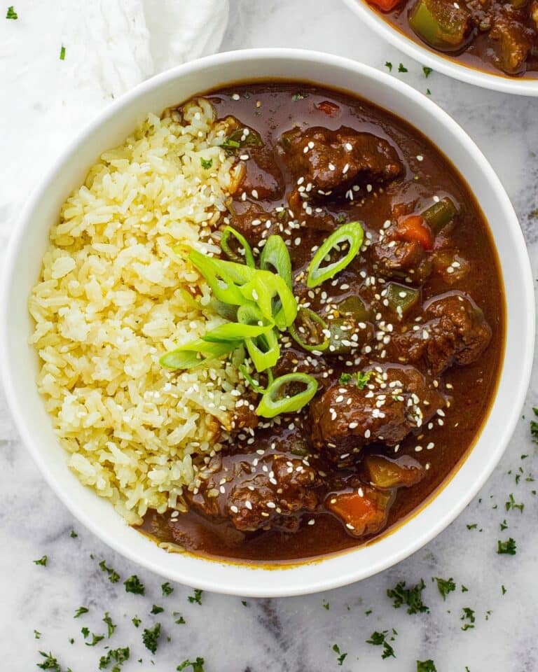 Mongolian Beef Soup with Rice and Vegetables Recipe