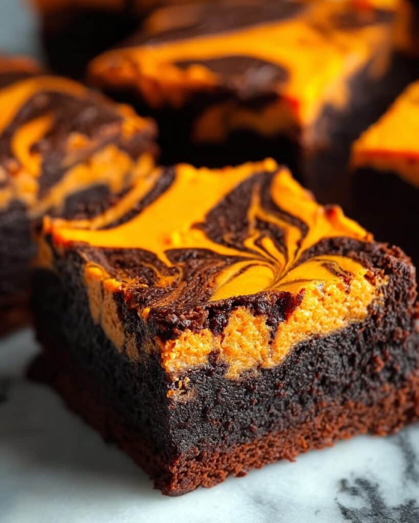 Halloween Cream Cheese Swirl Brownies Recipe