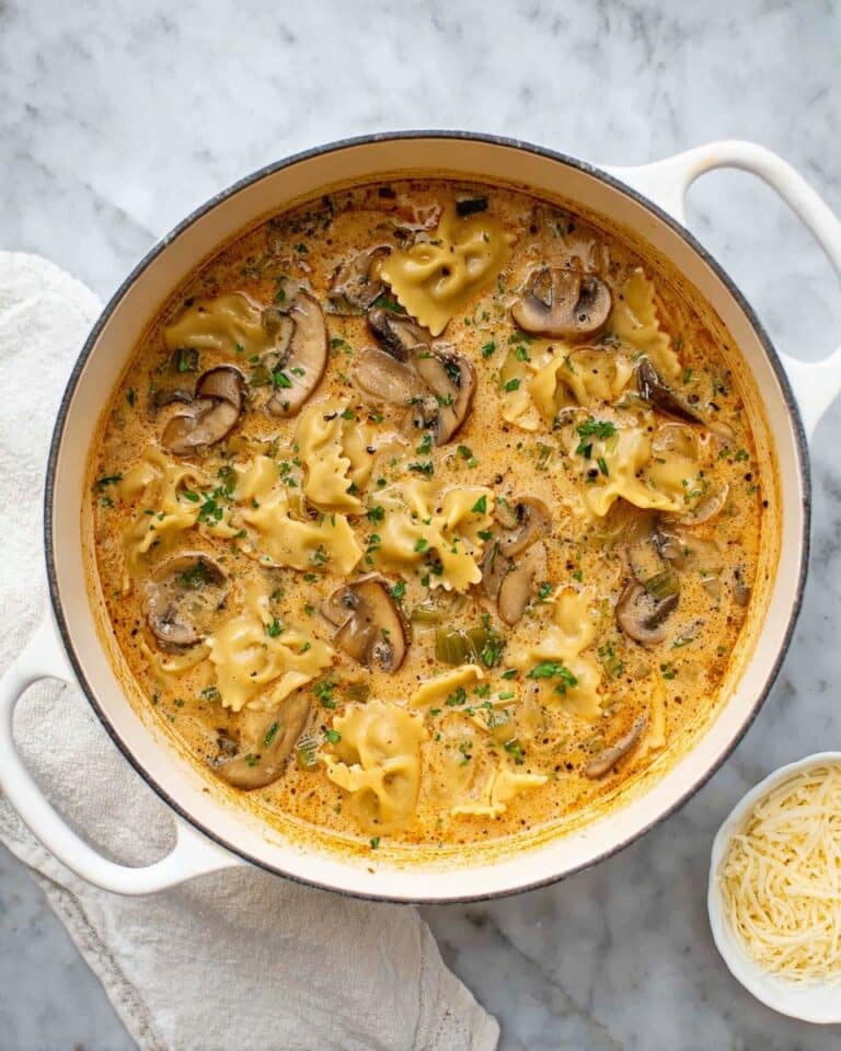 Creamy Mushroom Tortellini Soup Recipe