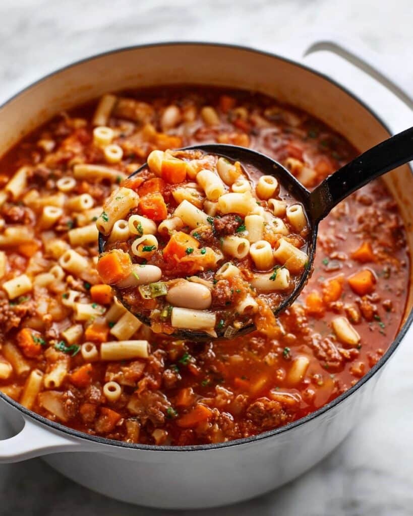 Pasta e Fagioli (Italian Pasta and Bean Soup) Recipe