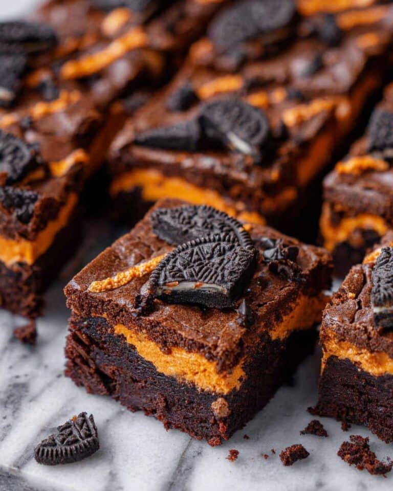 Halloween Oreo Stuffed Brownies Recipe