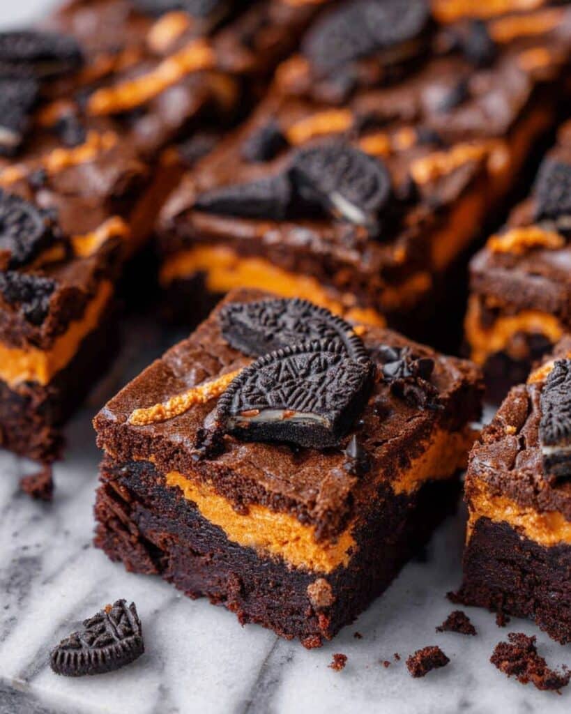 Halloween Oreo Stuffed Brownies Recipe