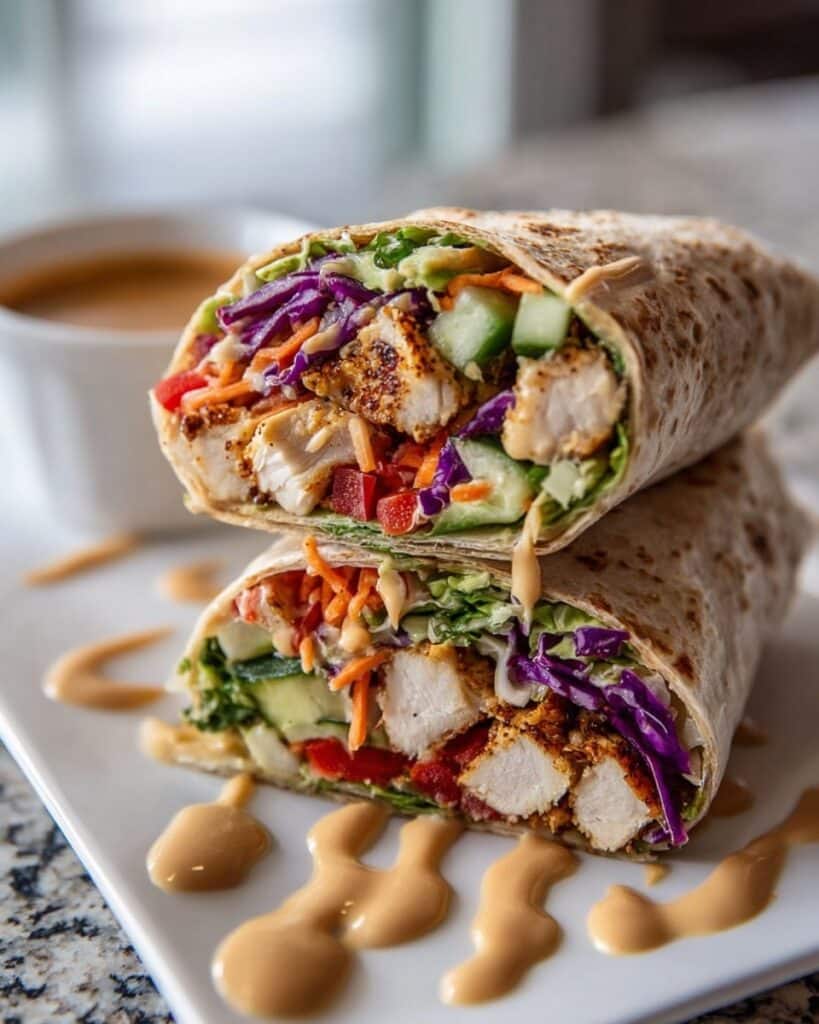 Thai Peanut Chicken Wraps Recipe