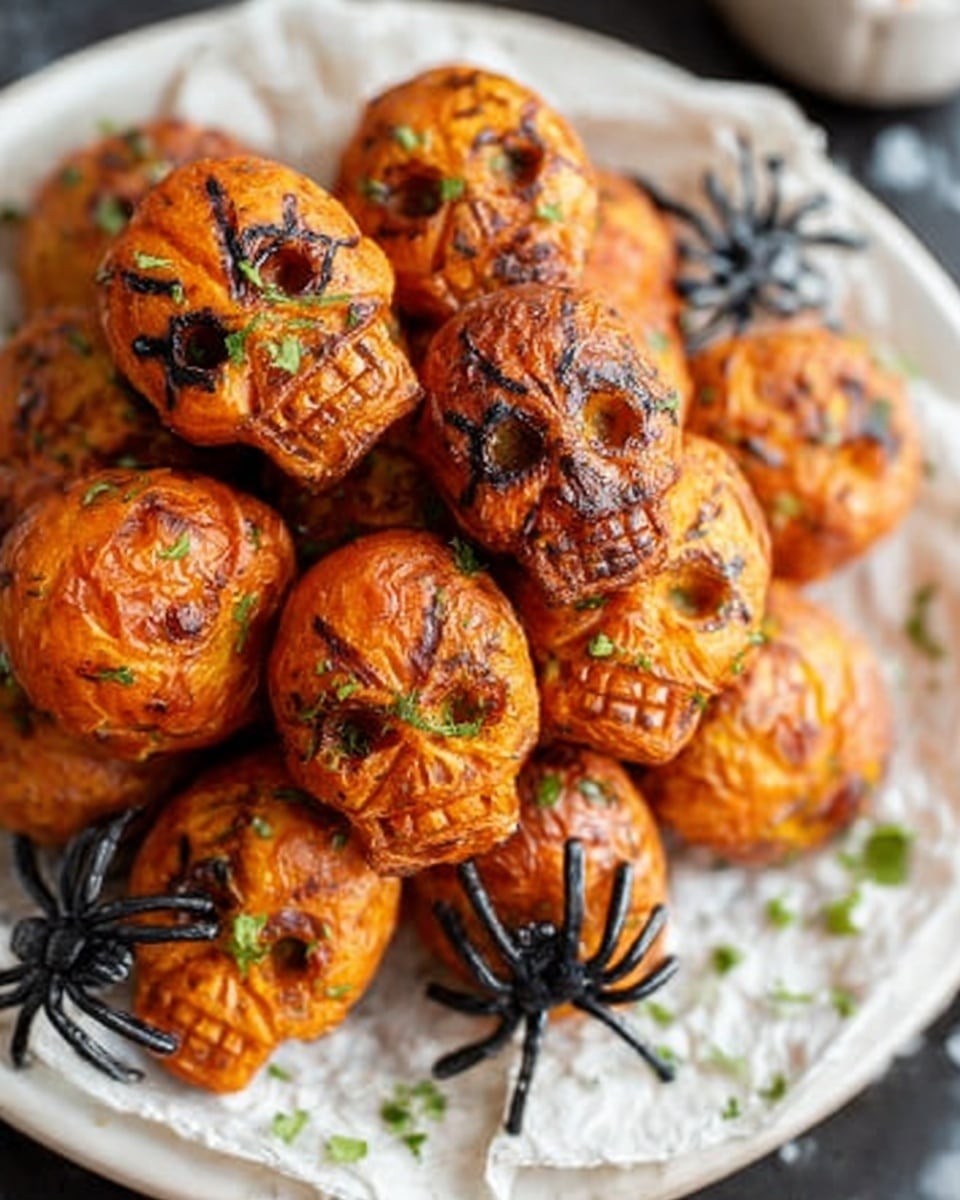 Halloween Skull Roasted Red Potatoes Recipe - Recipe Image
