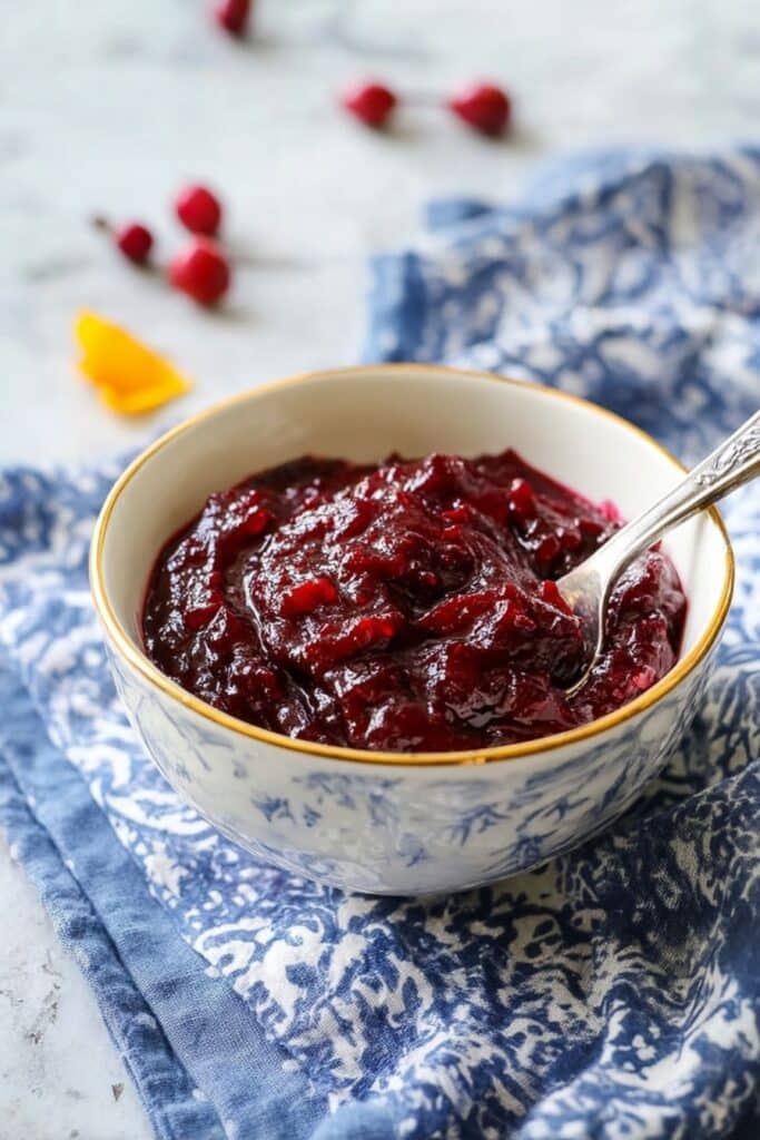 Bourbon Vanilla Cider Cranberry Sauce Recipe