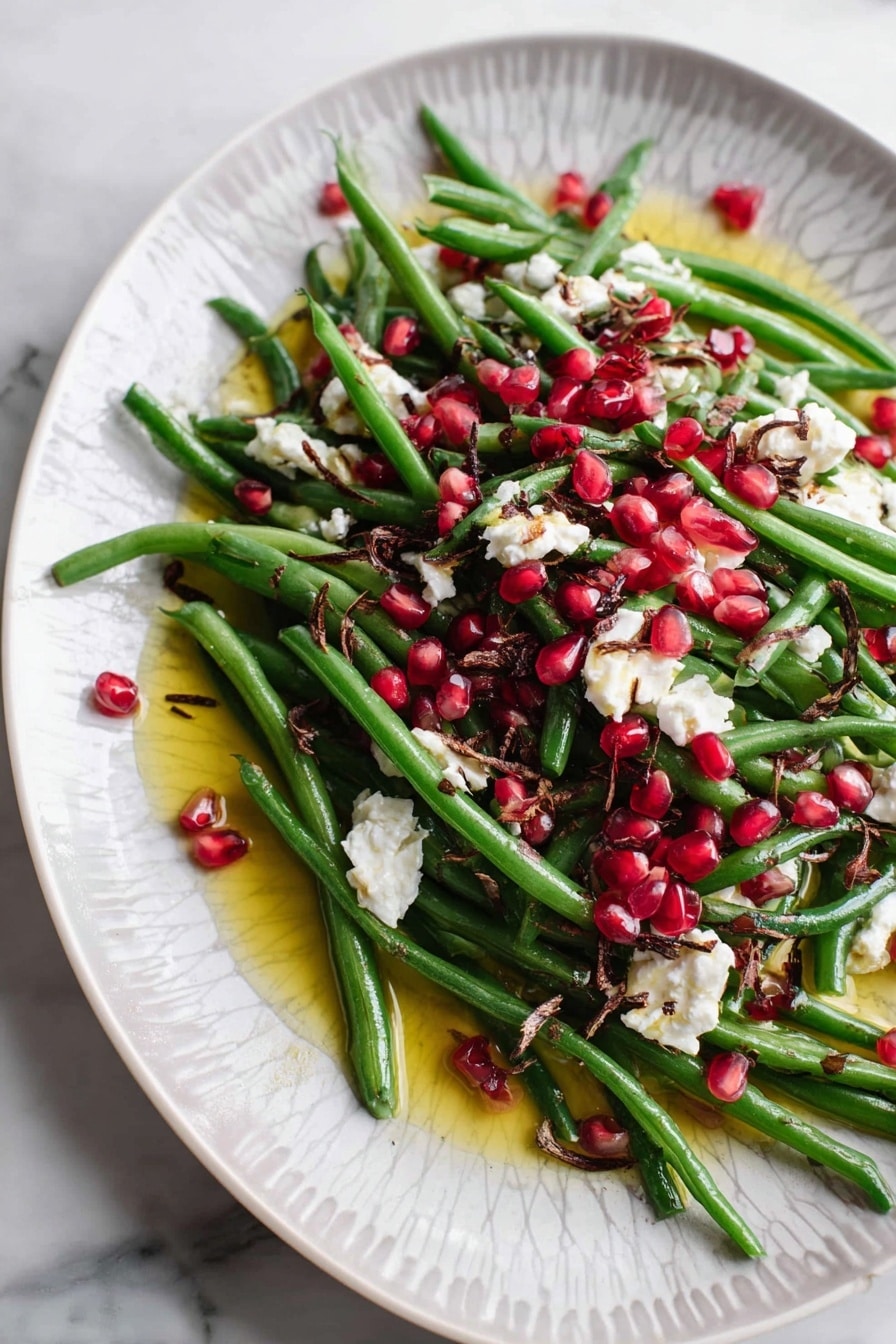 Maple Mustard Green Beans with Pomegranate and Goat Cheese Recipe - Recipe Step