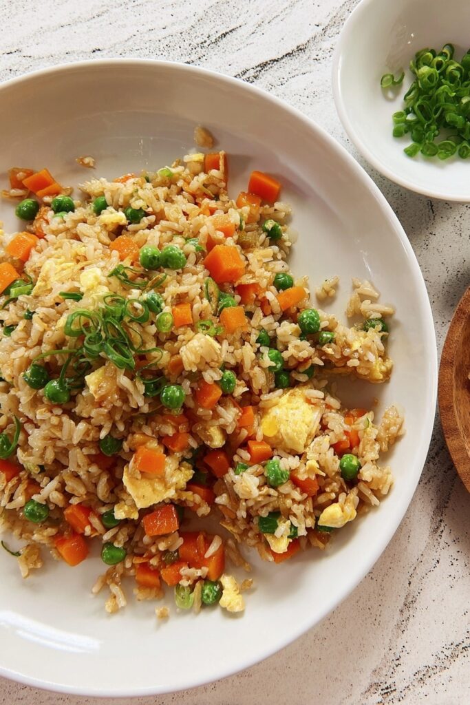 Air Fryer Fried Brown Rice Recipe