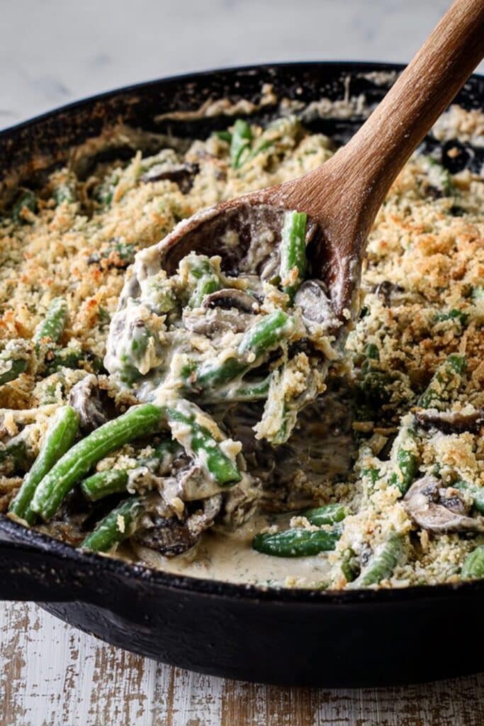 Lightened Up Fresh Green Bean Casserole Recipe