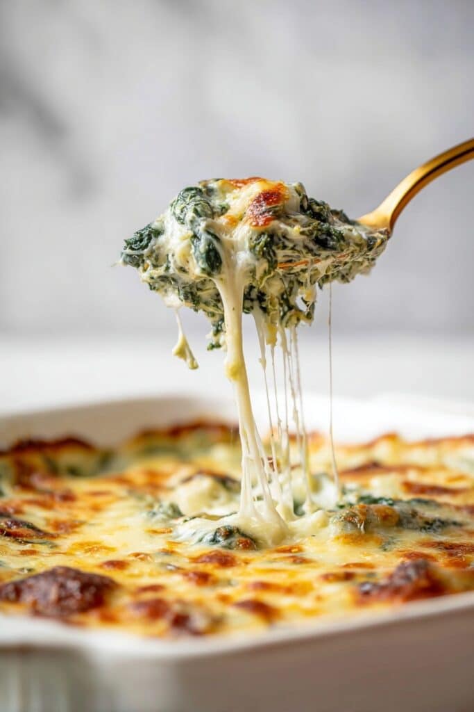 Spinach Gratin with Pancetta and Triple Cheese Recipe