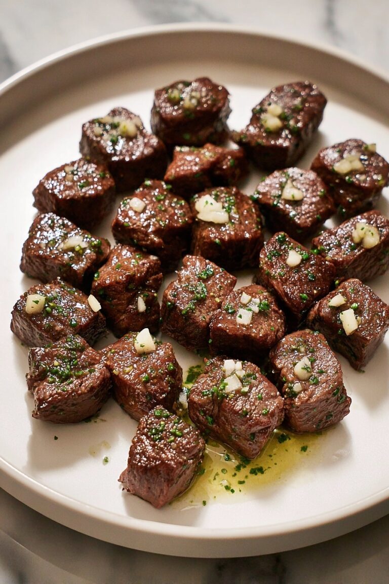 Air Fryer Steak Bites with Garlic Butter Recipe
