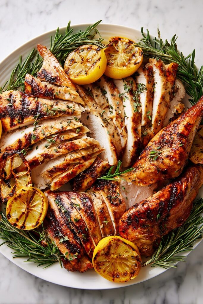 Grilled Herb-Butter Turkey Recipe