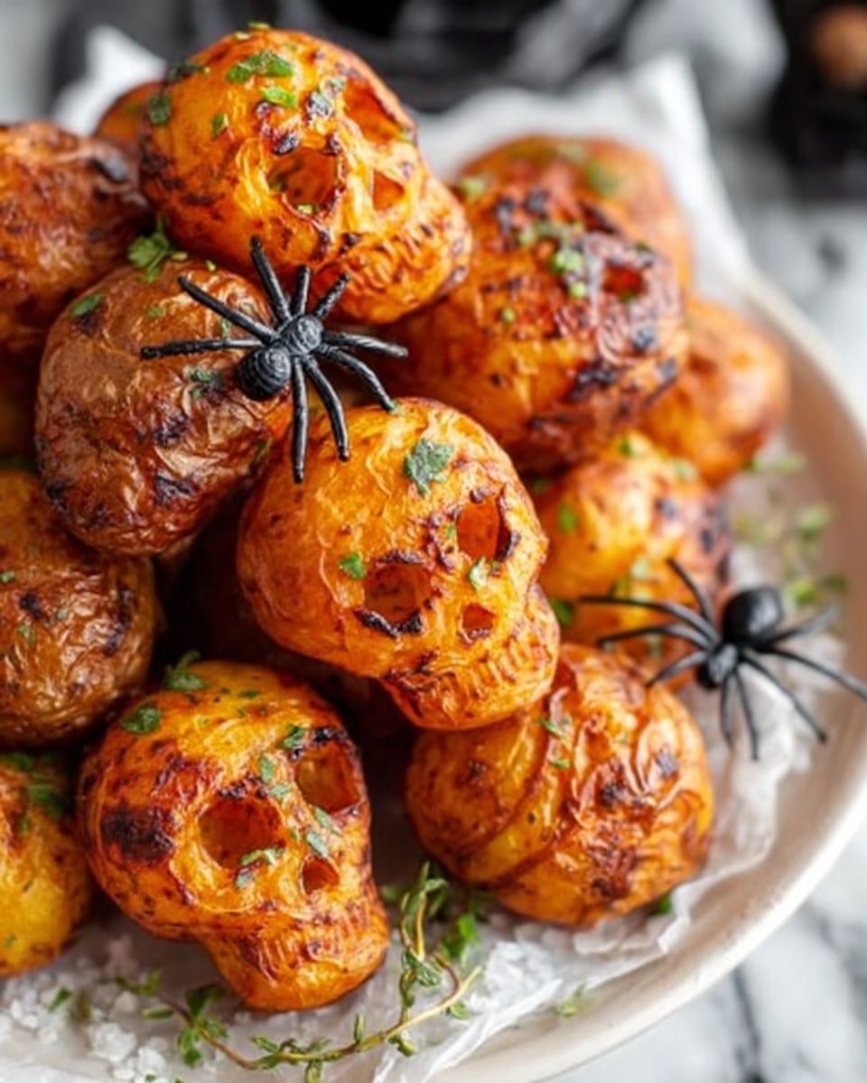 Halloween Skull Roasted Red Potatoes Recipe - Recipe Image