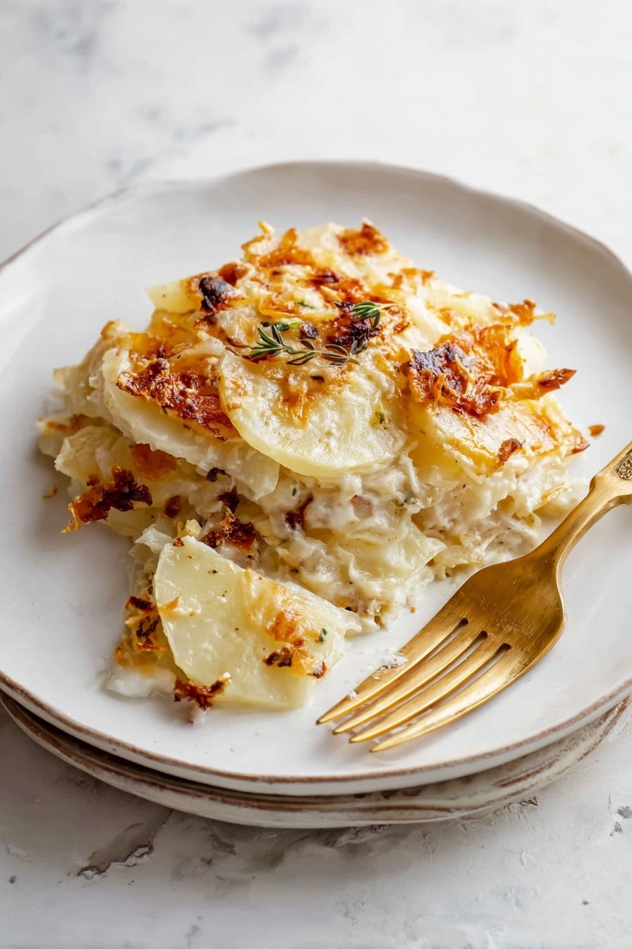 French Onion Scalloped Potatoes Recipe - Serving Suggestion