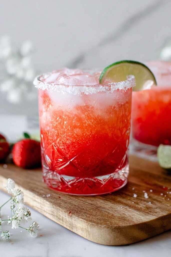 Strawberry Lime Mocktail Margarita Recipe