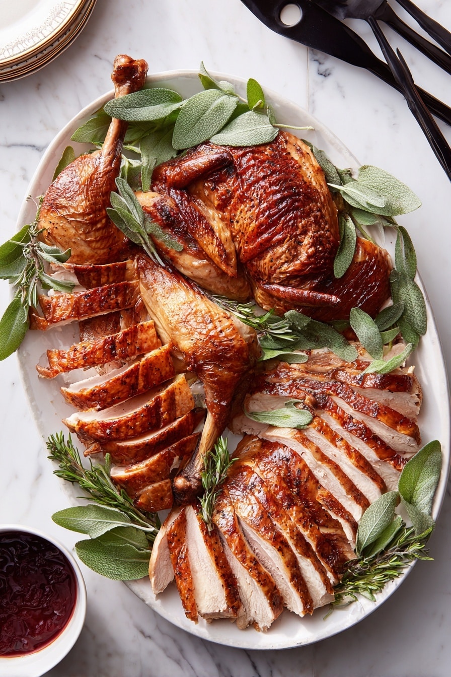 Oven-Roasted Herb-Seasoned Turkey Recipe - Recipe Image