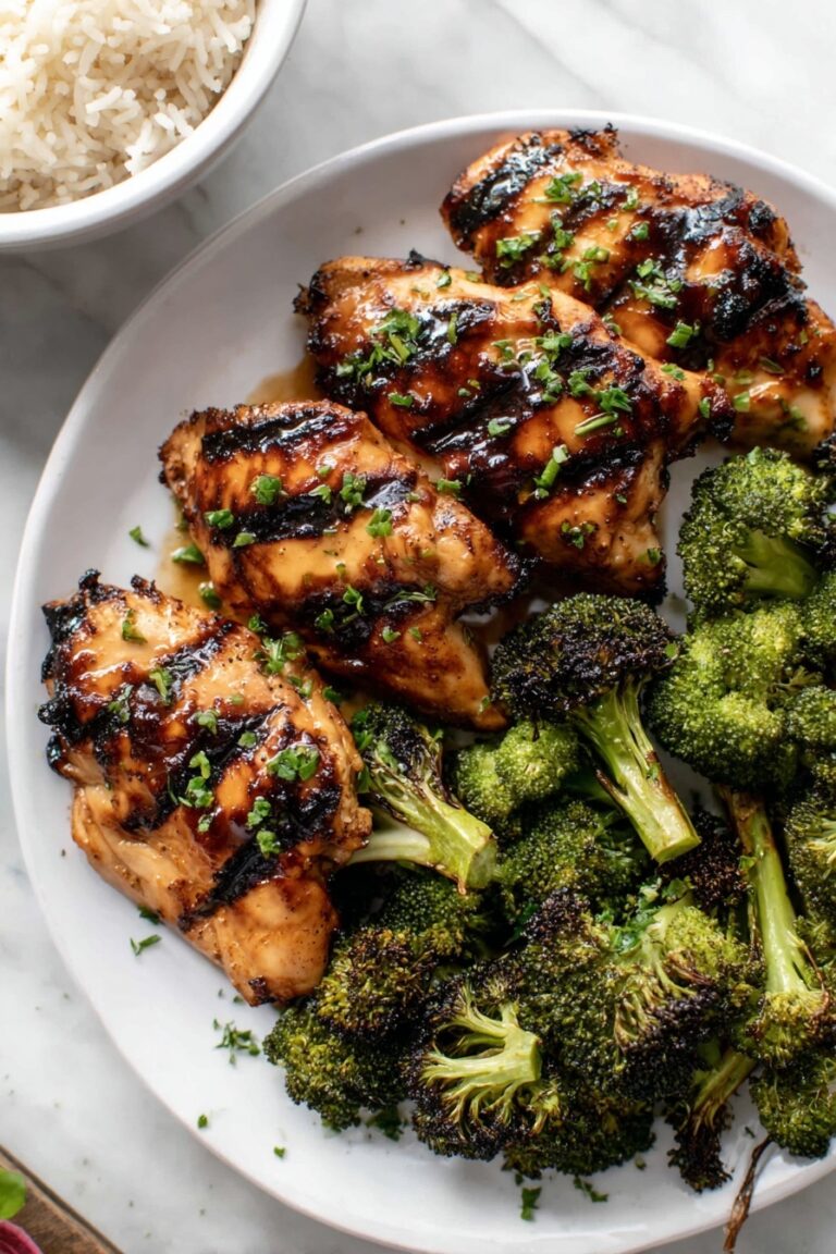 Grilled Honey Mustard Chicken and Broccoli Recipe