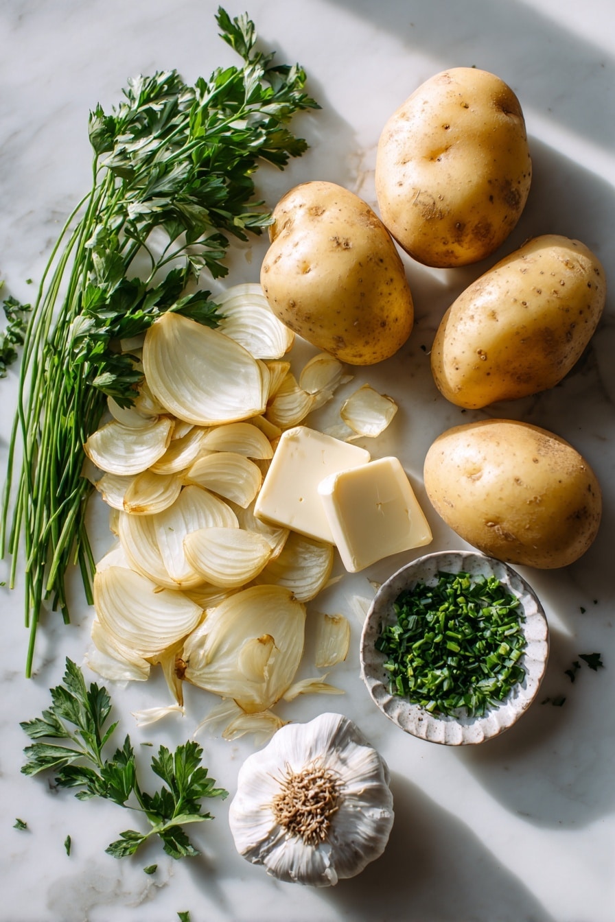 Brown Butter Hasselback Potatoes with Caramelized Onions Recipe - Ingredients