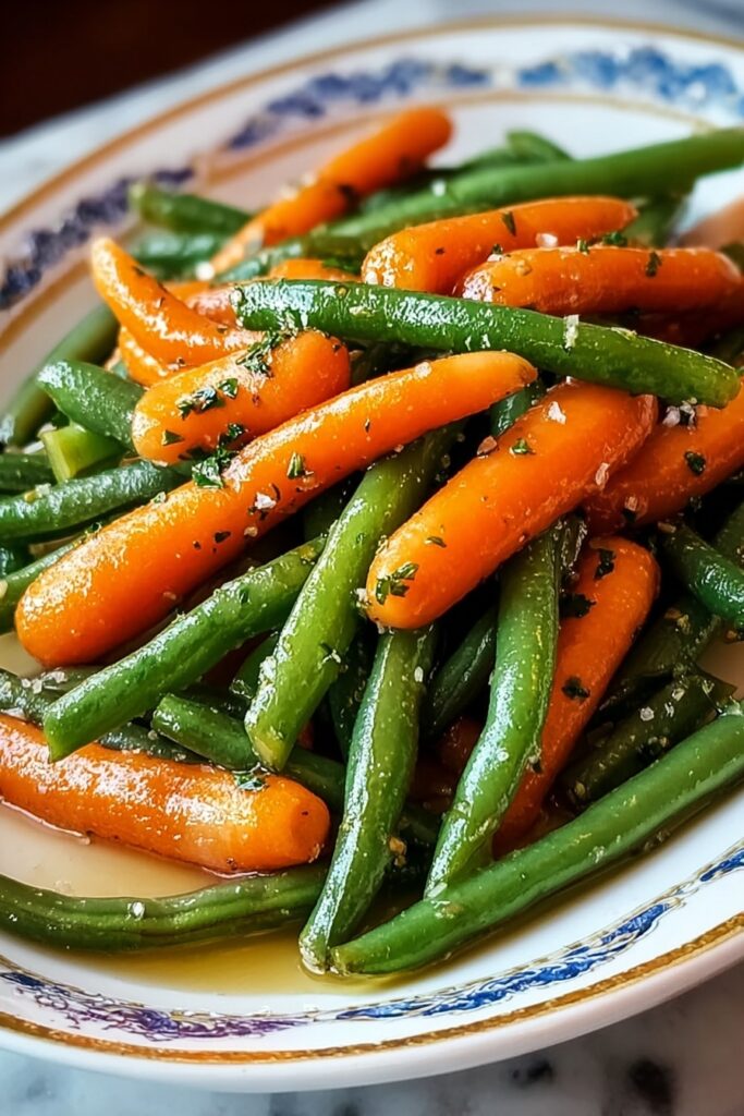Honey Glazed Carrots and Green Beans Recipe