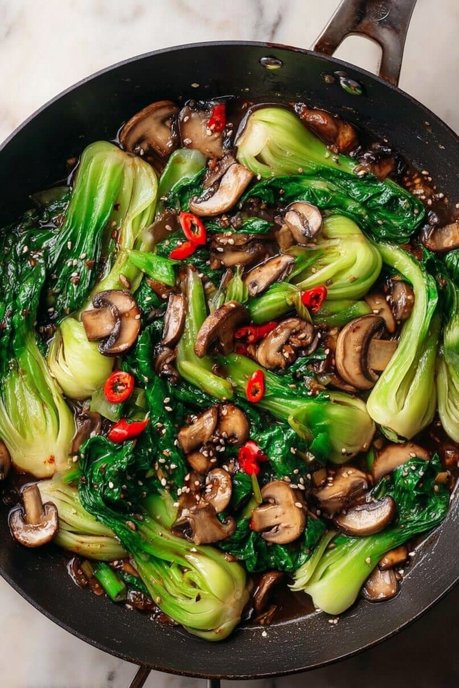 Bok Choy and Mushroom Stir Fry Recipe